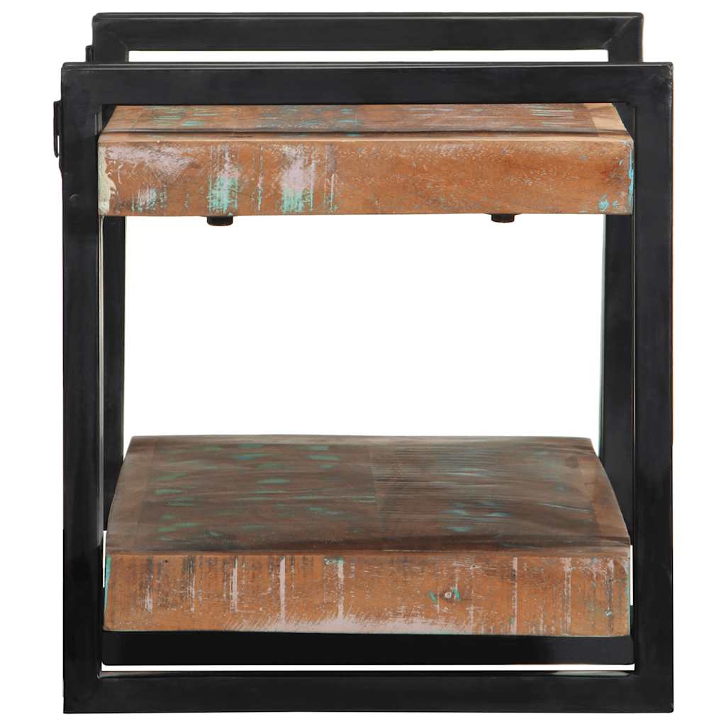 Wall Shelf Multicolour Solid Wood Reclaimed